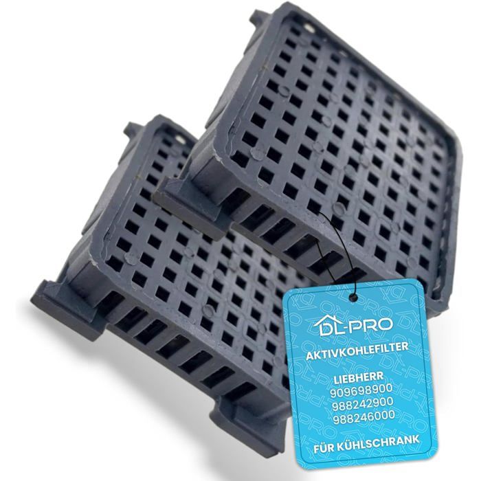 Meilleurs prix pour Fresh Air Lot de 2 filtres à charbon actif 48 x 44 x 10 mm pour Liebherr 9096989 9882429 9882460 7440021 Filtre à charbon pour