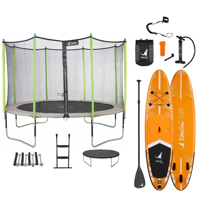 Trampolino adulti bambini 305cm Tappeto Elastico da giardino Kangaroo L