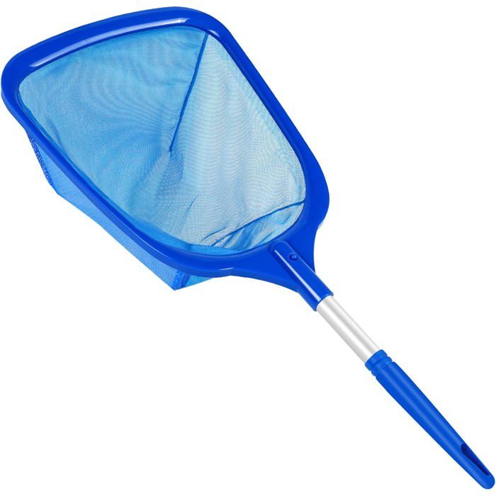 Filet De Nettoyage Pour Piscine Avec Perche Télescopique - Mailles Fines, Alliage Aluminium, 17 à 41 Pouces - Pour Feuilles Et Débris