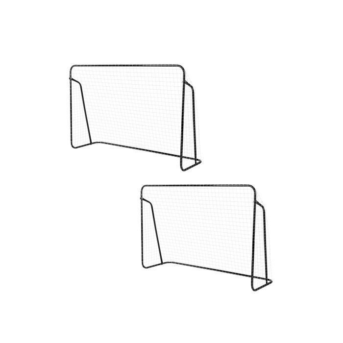 But De Foot 3x2m Acier Zingué - Avec Filet Et Ancrages | Option Mur De Tir France