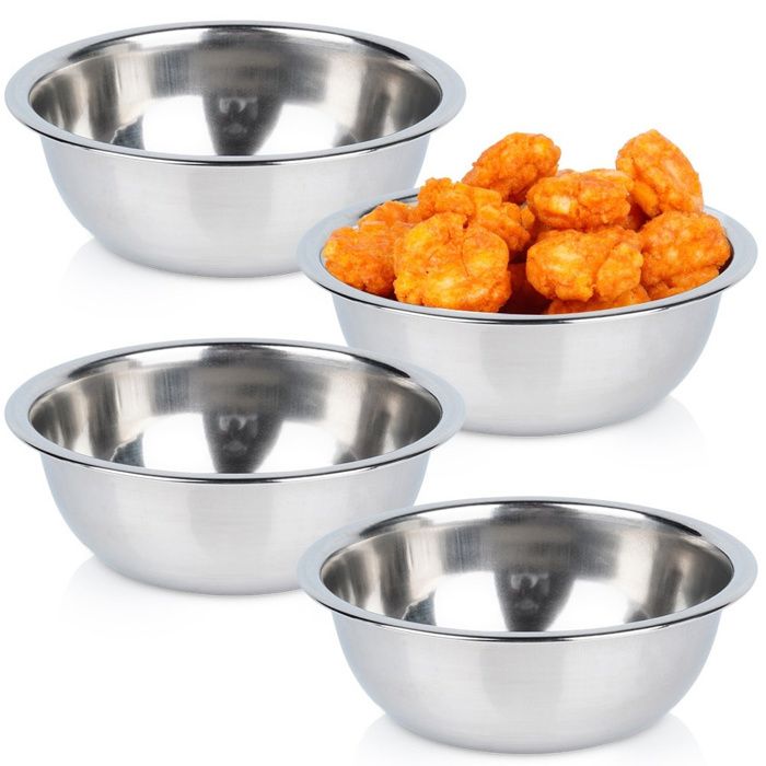 Set de bols en acier inoxydable - EXCELLENT HOUSEWARE - 4 pièces - 250 ml - 11 cm diamètre - 4 cm hauteur