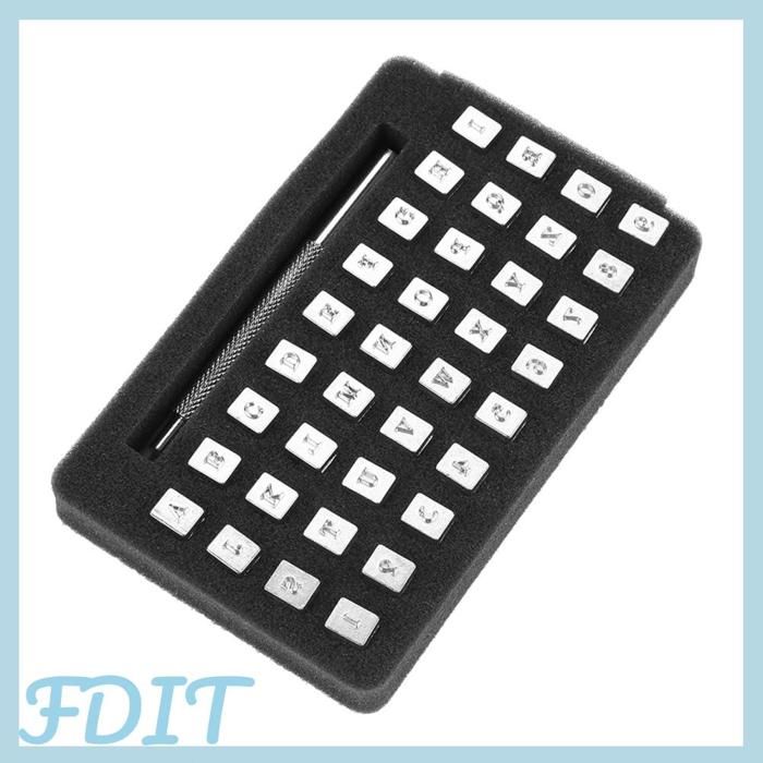 Lot De 27 Timbres Poinçons Lettre 10mm (3/8") | Poinçons Métal Pour Marquage Cuir/Métal - Neuf