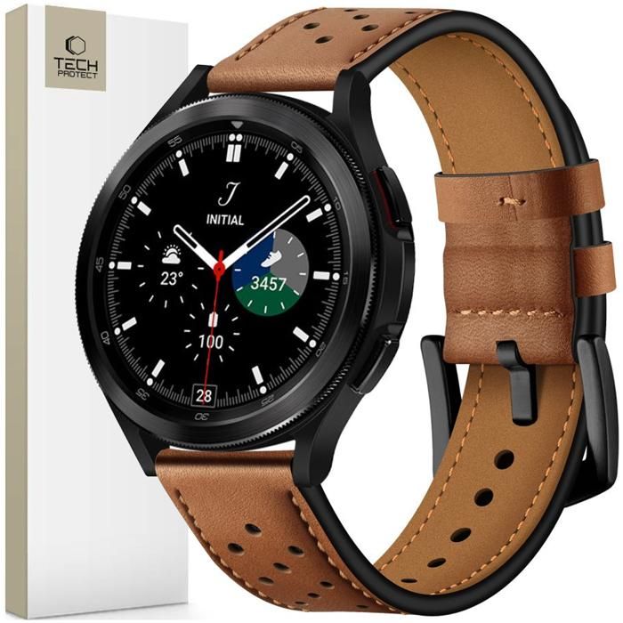 Bracelet Tech-Protect Pour Samsung Galaxy Watch 4 5 6 7 Fe Cuir Durable