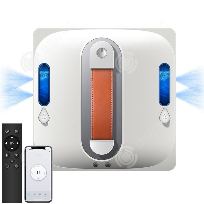INN  Robot laveur de vitre 8000Pa  72W 24x24x8cm Télécommande incluse Nettoyage automatique Convient aux fenêtres et aux carreaux - Innovtec