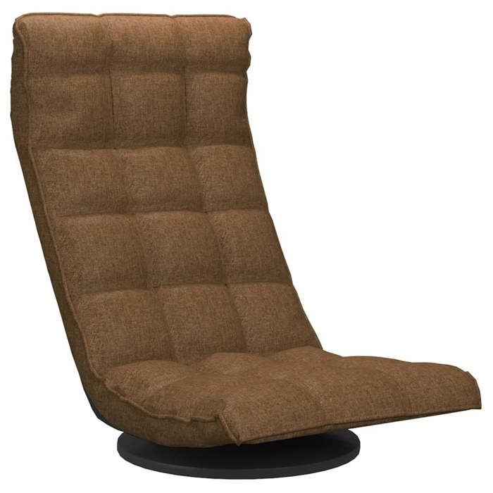 @FRENCH Chaise de sol pivotante Marron Tissu 8331011