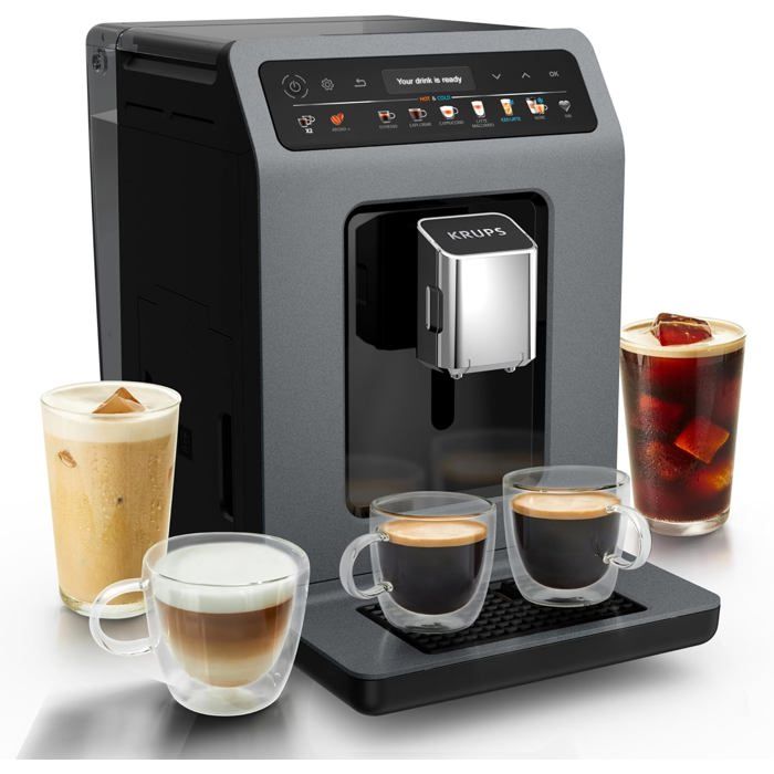 Machine à café Krups Evidence Hot & Cold EA898GF0 18 recettes chaudes et froides