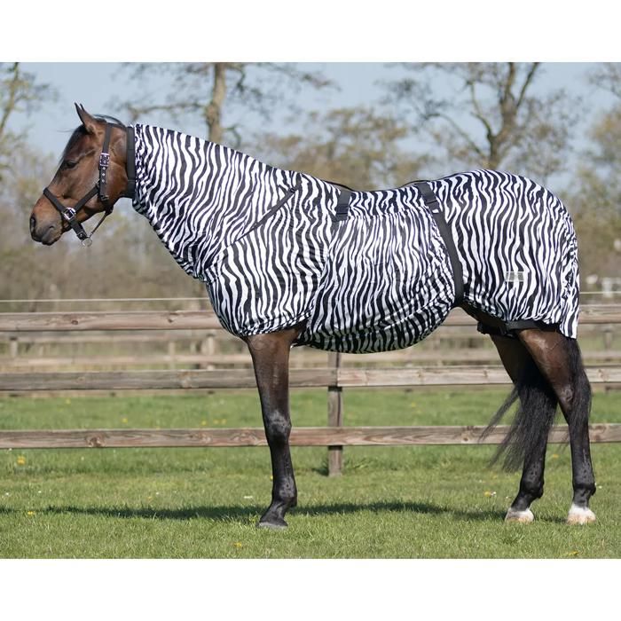 Couverturel anti-eczéma pour cheval Q-essentials - Blanc - 135 cm (Longueur totale: 185 cm)