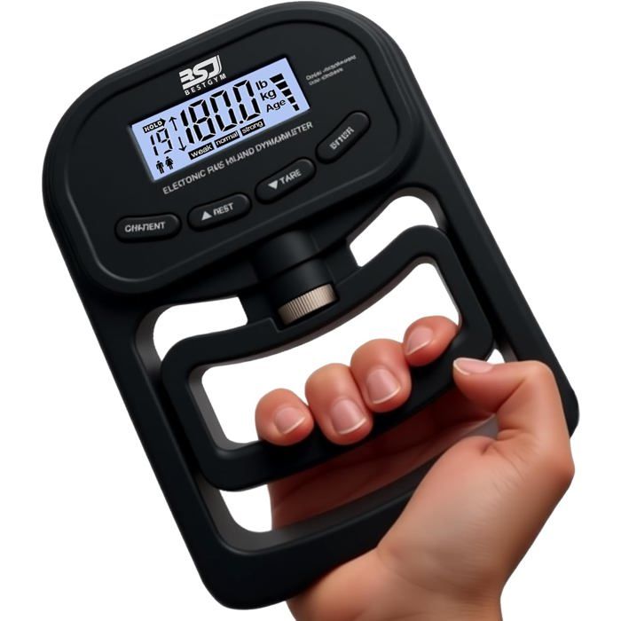 Dynamomètre Poignet 130 Kg / 287 Lbs - Mesure Force De Préhension - Pour Sport, Rédéducation & Musculation