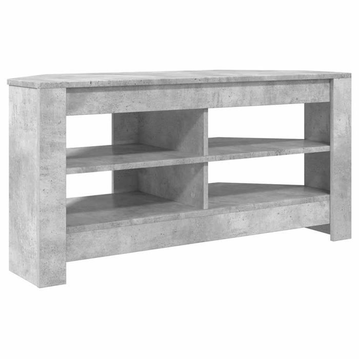 Meuble TV dangle moderne - vidaXL - Gris béton - 102x41x50 cm - Bois dingénierie - 2 étagères - Assemblage requis