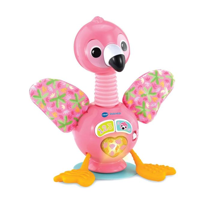 VTECH Flamingo Rigolo — Jouet déveil flamant rose 9-36 mois sons mélodies et ventouse