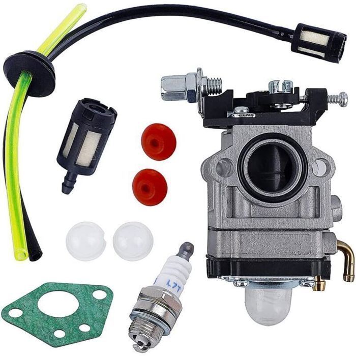 Carburateur Débroussailleuse 52cc 49cc 43cc Carbu Kit Carbu avec Joint Tuyau Bougie et Filtre à Essence..DEBUNS