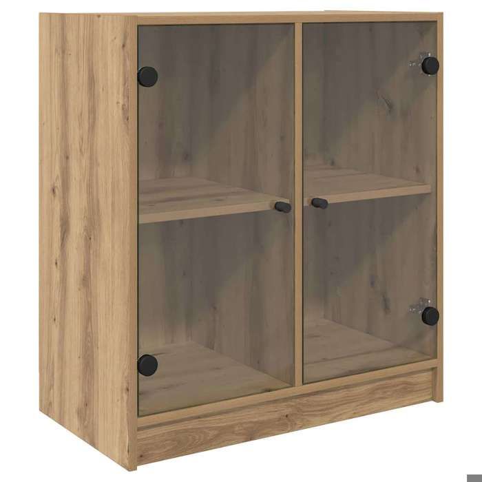 Sarazyj®Buffet de Cuisine KENNETH - Armoire Bas/Colonne/ Meuble dappoint Chêne artisanal 68x37x75 5cm - 996753