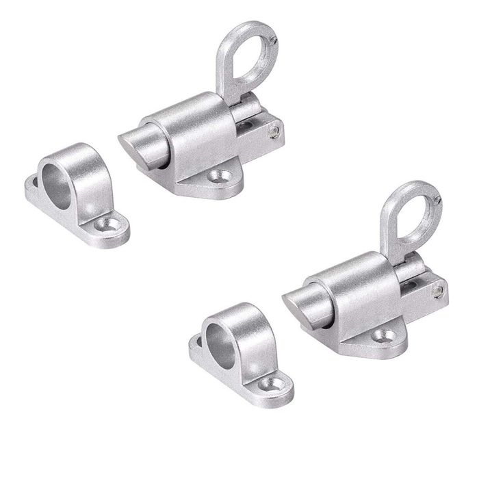 Automatique Verrou Porte Aluminium 2 Pièces Loquet à Ressort Verrou Porte à Rebond Verrou de Porte à Verrouillage