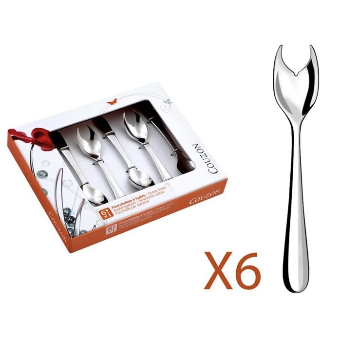 COFFRET 6 FOURCHETTES A HUITRES EMBRUNS - COUZON