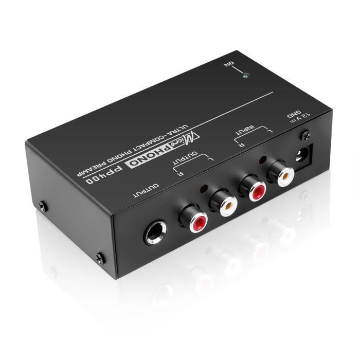 Préamplificateur Phono LiNKFOR PP400 Ultra-Compact En Métal - Entrées RCA Et Sortie TRS