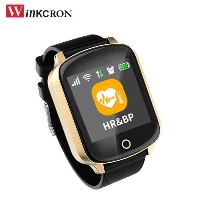 Couleur or Montre Connectee D200 Pour Personnes âgées, Étanchhe IP68 — free download