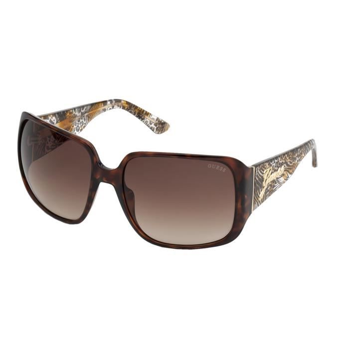 Guess GU00228 Sunglasses For Women - Dark Havana Frame, 47mm Lens, 18mm Bridge, 130mm Temple, UV Protection