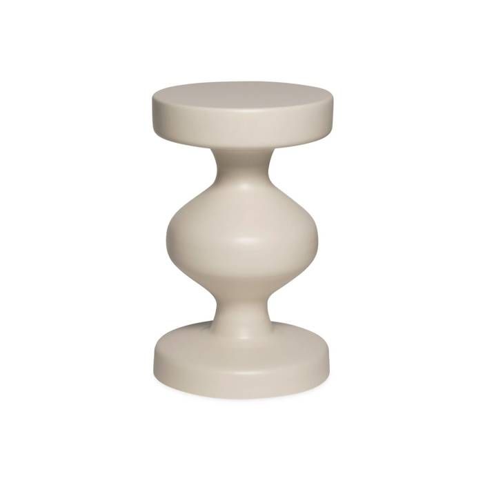 Table dappoint. bout de canapé. table de chevet en métal. crème. Hawa Ø29.5 x H 48.5cm Table dappoint. bout de canapé. table de chevet en métal. crème. Hawa Ø29.5 x H 48.5cm