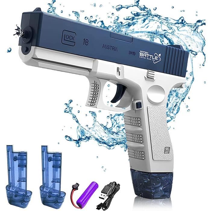 Pistolet à Eau électrique Automatique – Longue Portée Jusqu'à 10 M, Réservoir Transparent, ABS Solide, Pour Enfants Et Adultes (noir)
