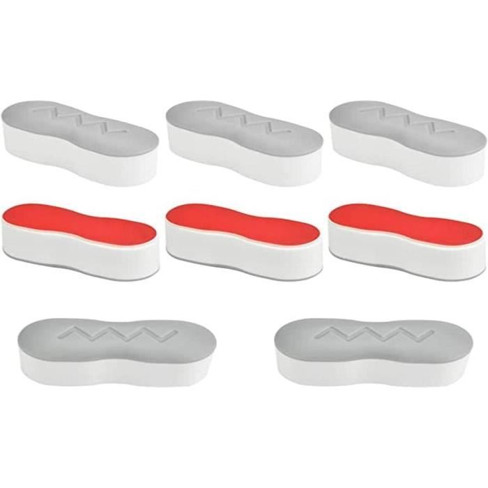 8 Patins Pare-Chocs Abattant WC - Amortisseurs Siège De Toilette En ABS Blanc, Anti-Bruit Et Anti-Choc