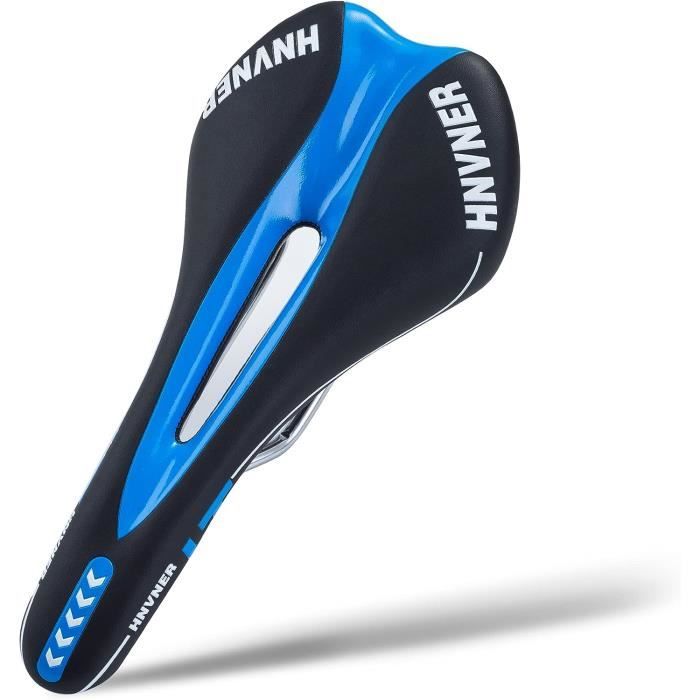 Selle De Vélo Confort Gel Noir Et Rouge - Ergonomique Avec Amortisseur - Imperméable PU - Pour VTT, Vélo Route, Ville