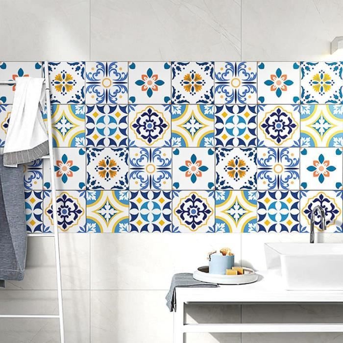 Carrelage Adhésif 3D Commomy - 10 Pièces 30x30cm - Rose Mat - Pour Cuisine/Salle De Bain - Facile à Poser