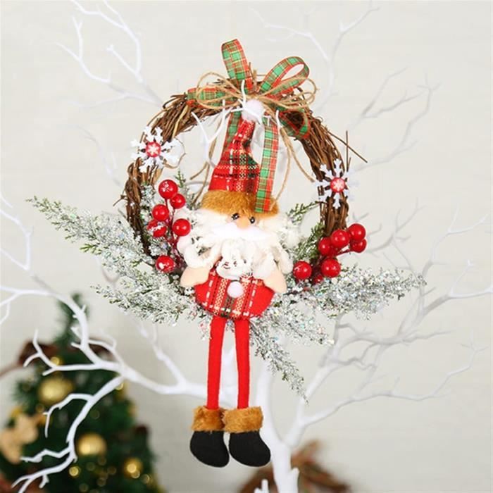 Entretien Minimal Durable Ycezw Couronne De Porte D'entrée, Couronne De Cloche De Noël – Couronne Artificielle De Noël Avec Pommes De Pin, Couronne De L'Avent De Noël Avec Nœud Et Cloche Pour Entretien Minimal Durable Ycezw Couronne De Porte D'entrée, Couronne De Cloche De Noël – Couronne Artificielle De Noël Avec Pommes De Pin, Couronne De L'Avent De Noël Avec Nœud Et Cloche Pour
