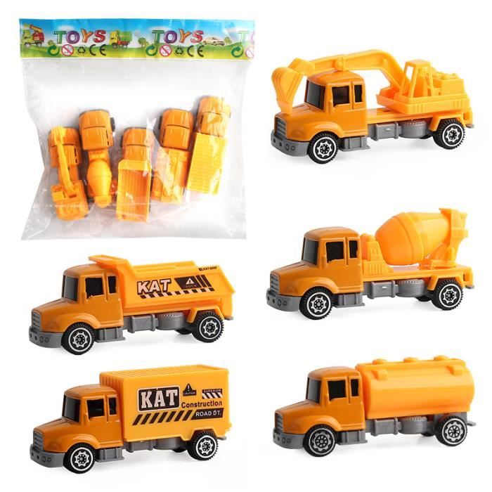 ,Voiture Mengger Voiture Enfant Jouet Friction véhicules Miniature Petites Métal Cadeau Jeu pour Tout-Petits Garçons Filles Cadeau Bébé Idéal 6 Pièces A 