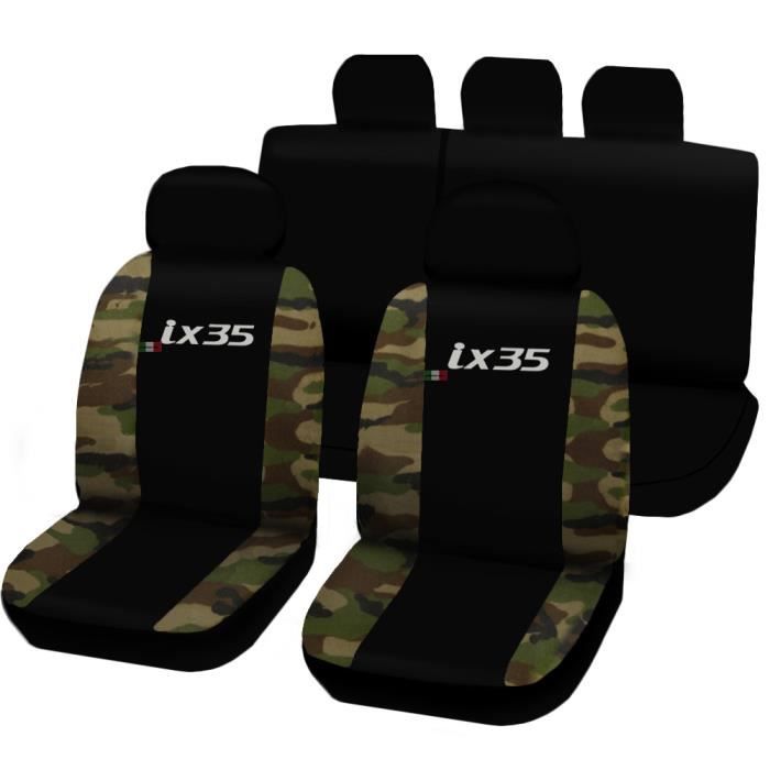 Housses de siège deux-colorés pour Hyundai iX35 - noir camouflage