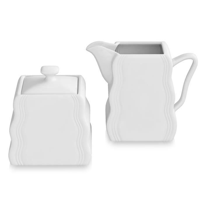 Lot Pfaltzgraff Collection Délicieuse : Boîte à Recettes, Sucrier Et Crémier - Porcelaine