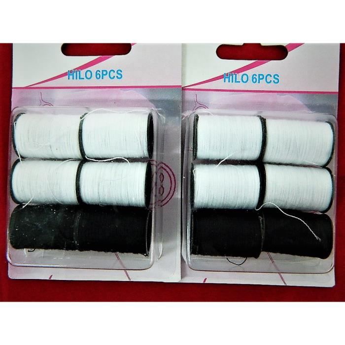 Lot De 6 Canettes De Fil à Coudre Polyester - Multicolore - Neuf
