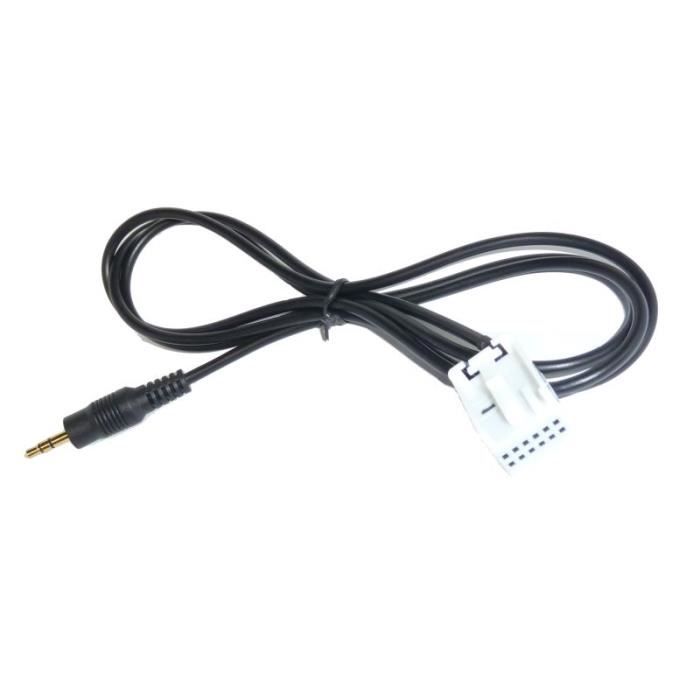 Câble Auxiliaire 207 Tbest - Adaptateur AUX Pour Autoradio Peugeot RD4, Câble Jack 3.5mm 149cm