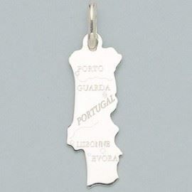 Pendentif Carte du Portugal Argent 925°