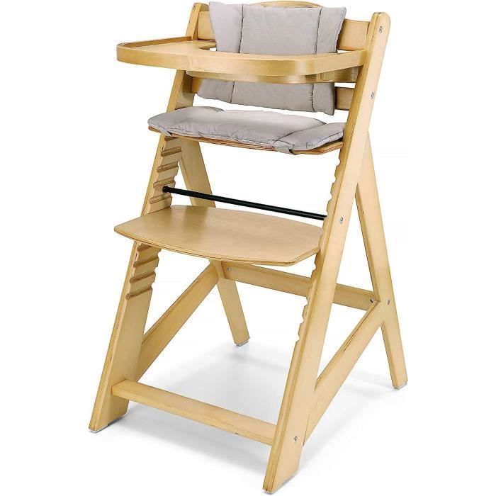 Moby System Chaise Haute Bébé Évolutive en Bois Hauteur Réglable 12