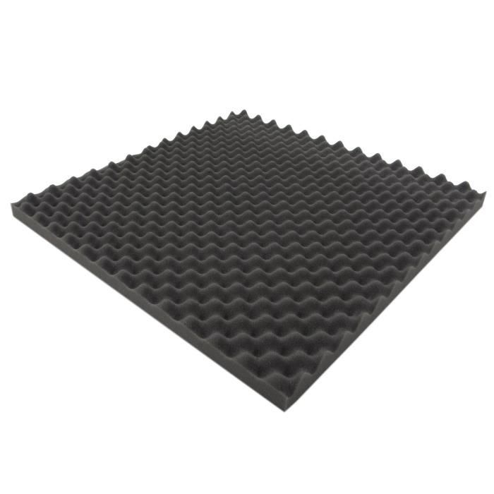 Mousse Pyramide Acoustique 100x100x3 Cm - Isolation Phonique Efficace Et Élégante