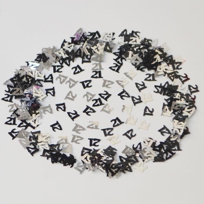 Confettis De Fete Joyeux Anniversaire Pour Personnes De 15g A 21 Ans Table Eparpille Modele Black Mixed 21 15g Jbhfcdc Achat Vente Banderole Banniere Cdiscount