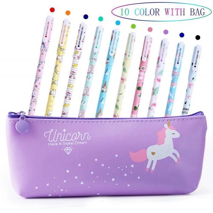 Aperil Licorne Stylos Sac Pour Filles Cadeau D Ecole D Anniversaire Cadeau Licorne Mignon Stylos Set Stylo A Bille Ecriture Lisse Achat Vente Trousse A Stylo 6102946760346 Soldes Sur Cdiscount Des