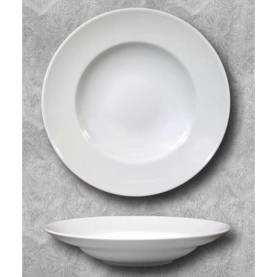 Lot de 6 grandes porcelaine blanche 26 cm Spaghetti Carbonara Assiettes à Pâtes Plats