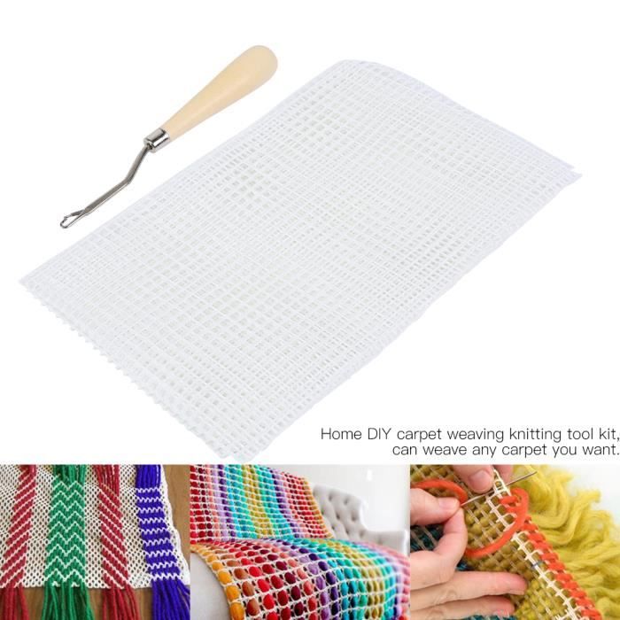 Cintre de tapis en tissu imprimé, grand crochet en plastique, carte de  tête, motif de tissu en cuir