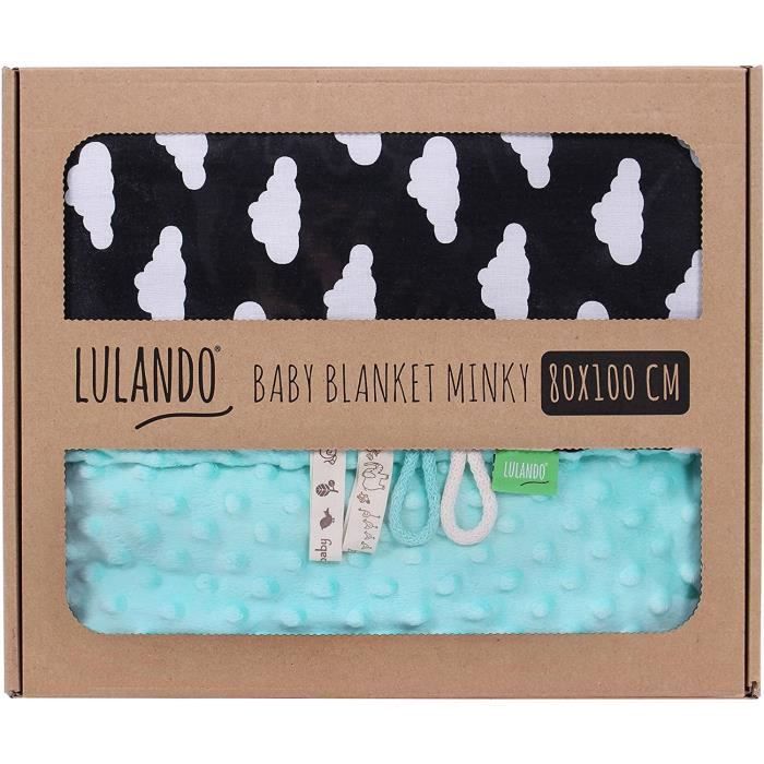 réversib LULANDO Couverture MINKY 80x100 cm couverture pour poussette couette 