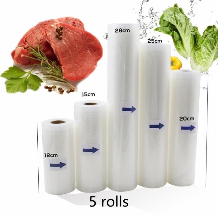 Lot De 100 Mini Sacs D'Emballage Sous Vide 7x10 Cm - Face Transparente, Dos Argenté, Pour Aliments Secs - 10