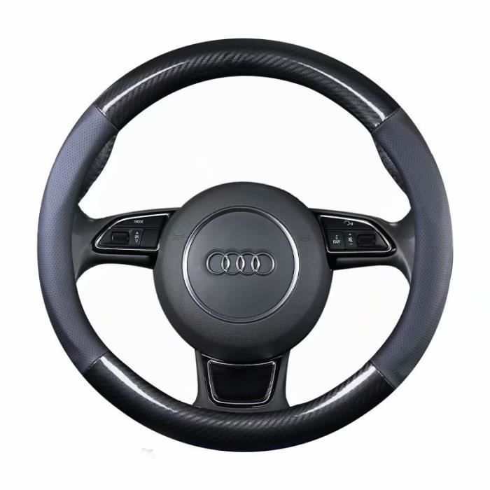 Style B - Autocollant de Logo de volant de voiture en Fiber de carbone,  couverture de cadre pour Audi A1 A3 A - Cdiscount Auto