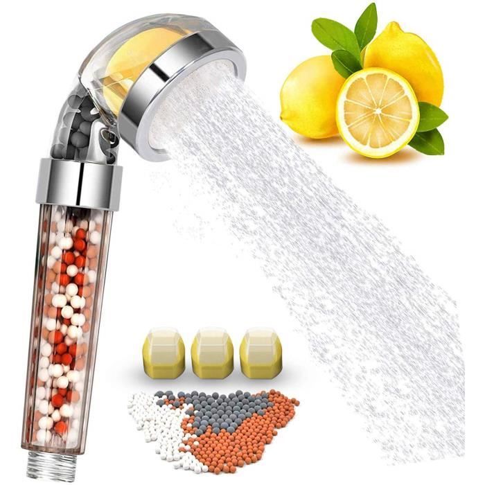 Pommeau De Douche Haute Pression Vicloon – Avec Filtre à Vitamine C – Anti-calcaire, économie D’eau – Installation Facile Sur Tuyau Standard