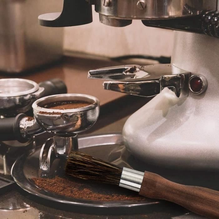 4 Brosses De Nettoyage Pour Moulin à Café - Kit Avec Têtes Courbées Et Droites Pour Nettoyer Machines à Expresso Et Accessoires