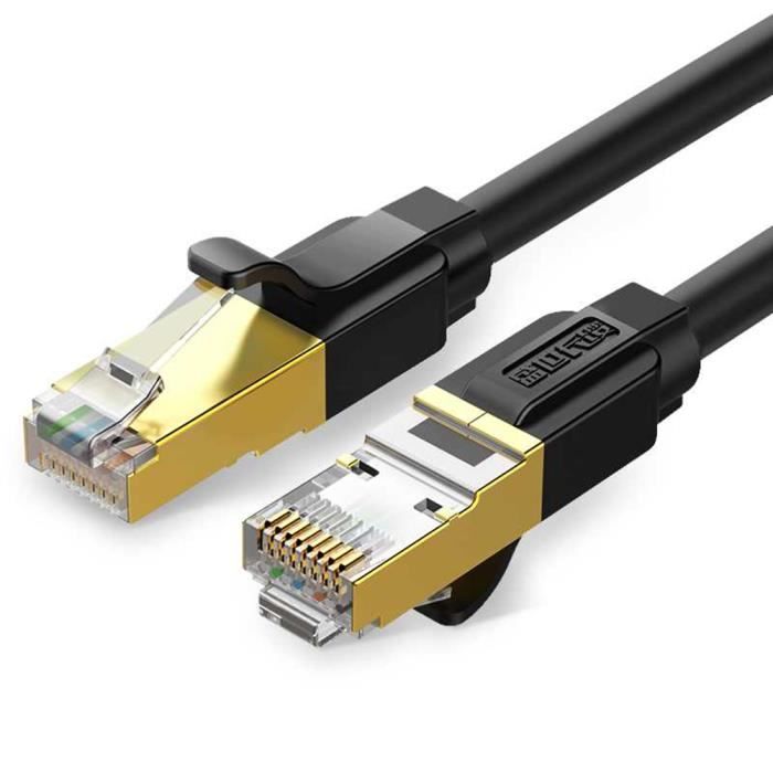 VoluPack® 8M Cat 6 Câble Ethernet Réseau RJ45 1000Mbps 250 MHz Blindé pour  Ordinateur Routeur TV Box Consoles de Jeux - Noir, 8M - Cdiscount  Informatique