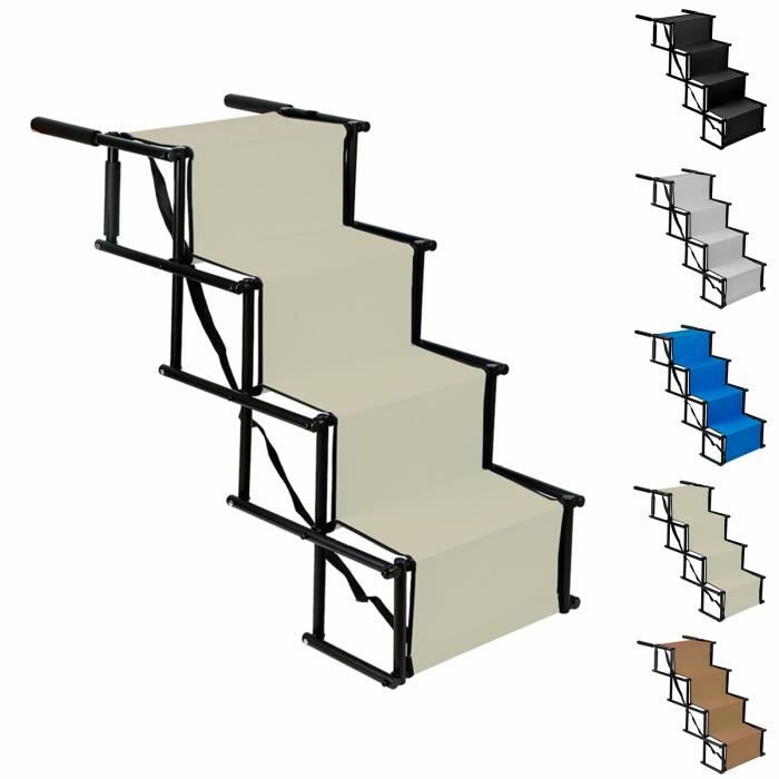 Meilleurs prix pour Escalier Pour Chien - BELFOYER - 4 Marches - Pliable - Réglable - Supporte 50KG