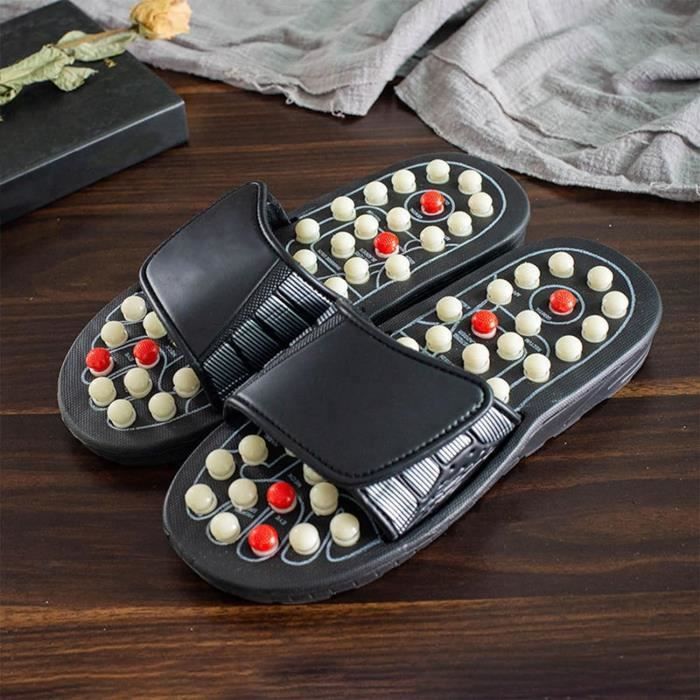 Pantoufles D'homme à Acupression - Massage Des Pieds - Motif Carreaux - Taille US 10.5