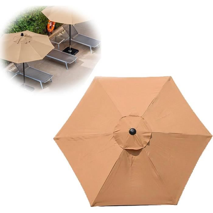 LYWDJ Toile De Remplacement Parasol 3x4m - Housse Jaune Pour Parasol Jardin Extérieur