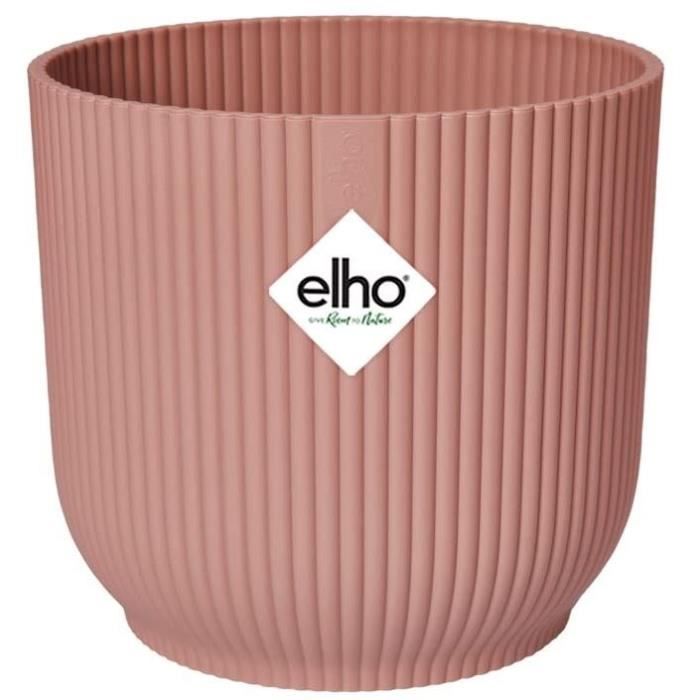 ELHO Pot de fleurs Rond VIBES - Ø295 x H272 cm - Plastique - Bleu Foncé
