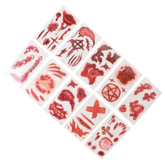 Cicatrice Collo Cucita Halloween Finto Lattice Abito Fantasioso - Foto 7